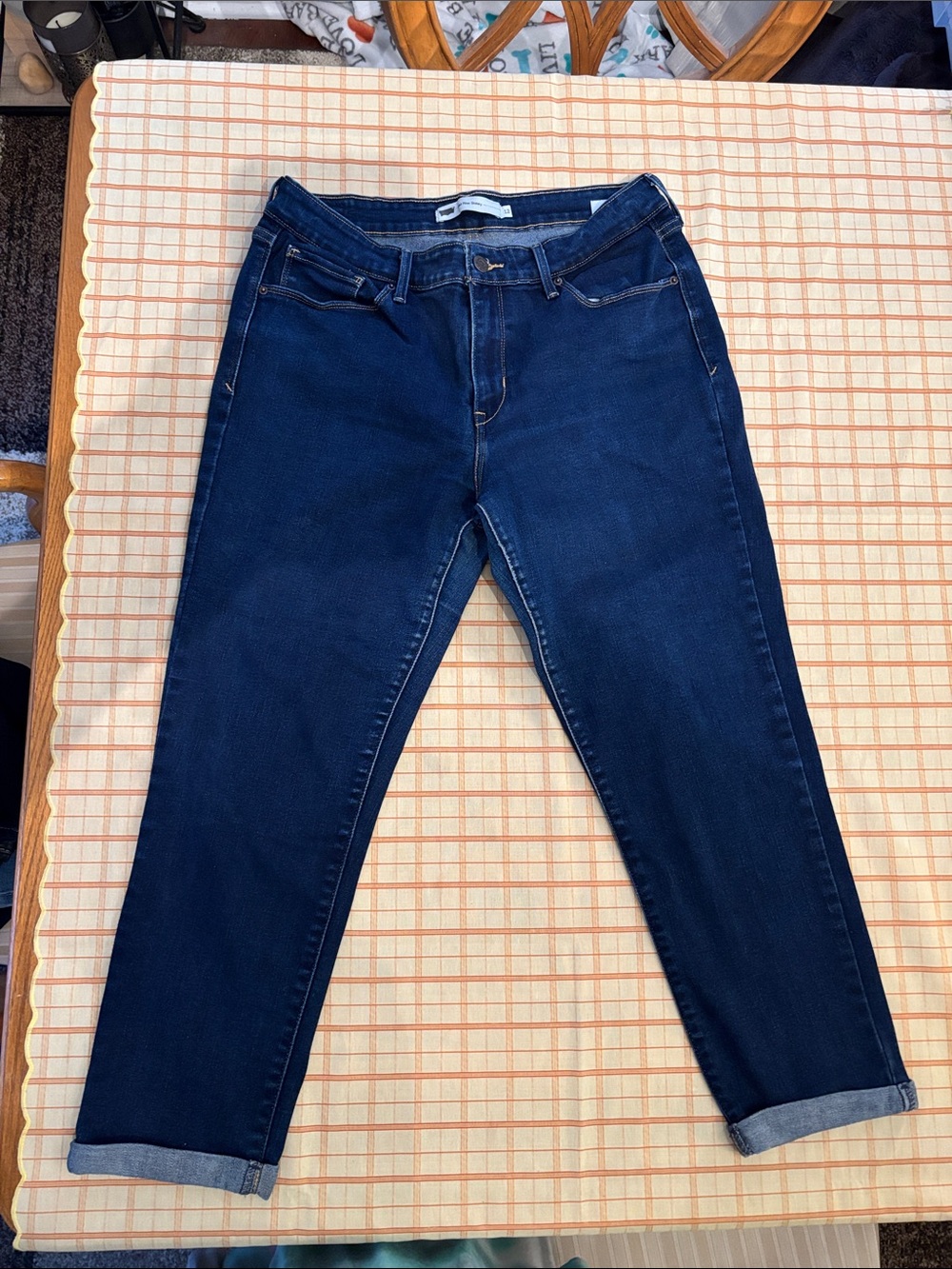 Levi's Women's Dark Indigo Mid Rise Skinny Jeans 12